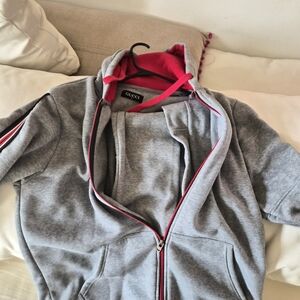Gucci Gray Hoodie with Red Accents